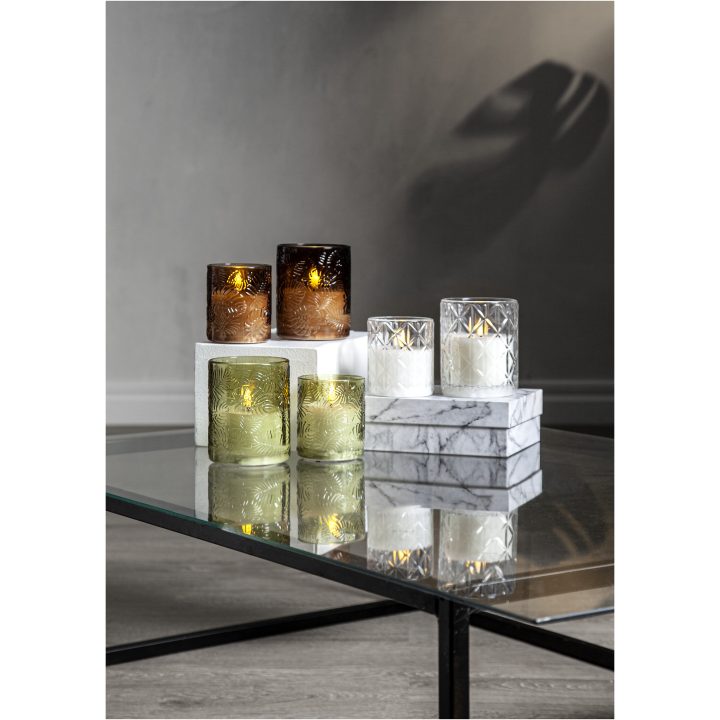 LED Bloklys Flamme Romb Transparent Star Trading – billede 9
