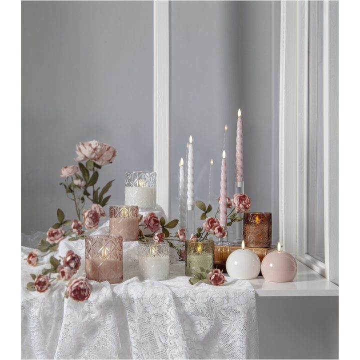 LED Bloklys Flamme Romb Transparent Star Trading – billede 13