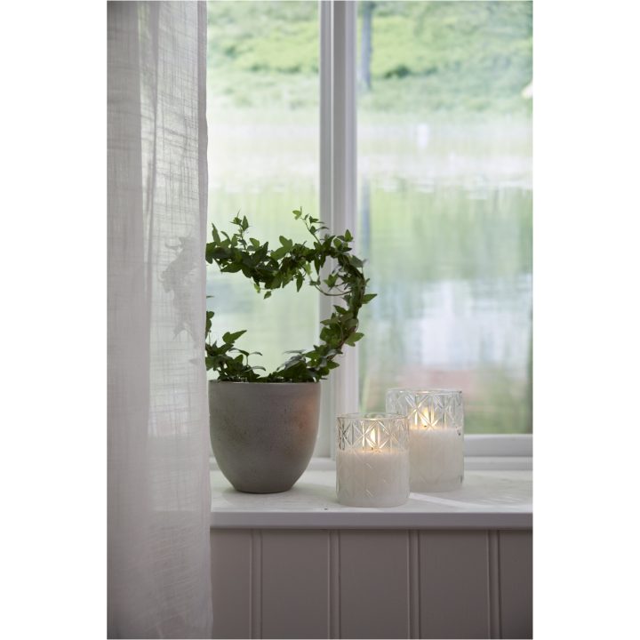LED Bloklys Flamme Romb Transparent Star Trading – billede 2