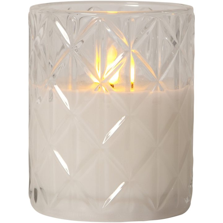 LED Bloklys Flamme Romb Transparent Star Trading – billede 8