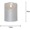 LED Bloklys Flamme Rustic Sølv Star Trading – miniature 6