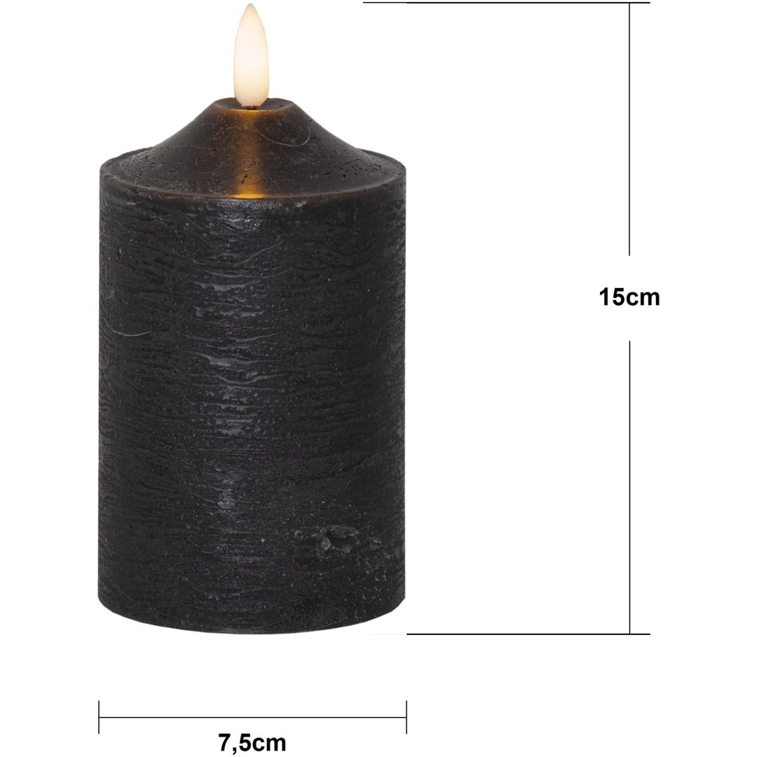 LED Bloklys Flamme Sort Star Trading – billede 9