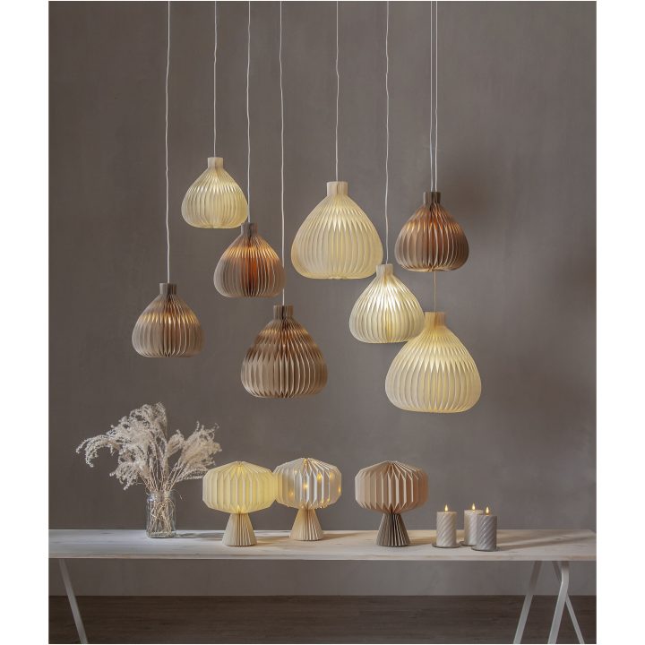 LED Bloklys Flamme Swirl Grå Star Trading – billede 11