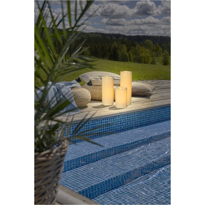 LED Bloklys Grande Beige Star Trading – billede 2