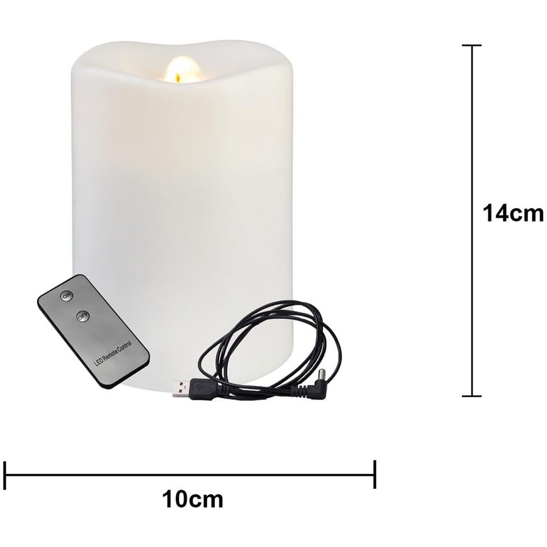 LED Bloklys Water Candle Hvid Star Trading – billede 12