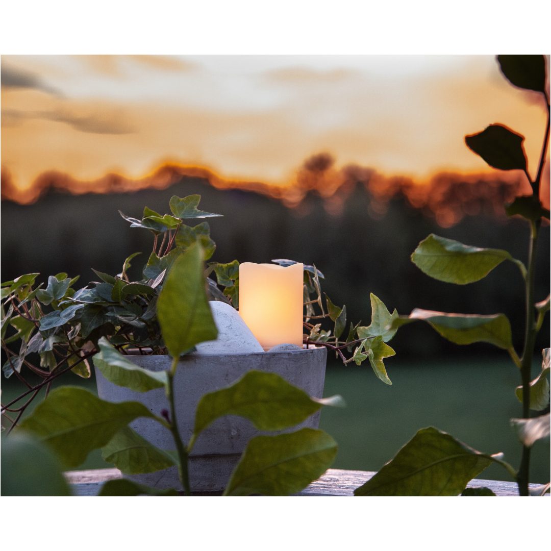 LED Gravlys Flame candle Hvid Star Trading – billede 4