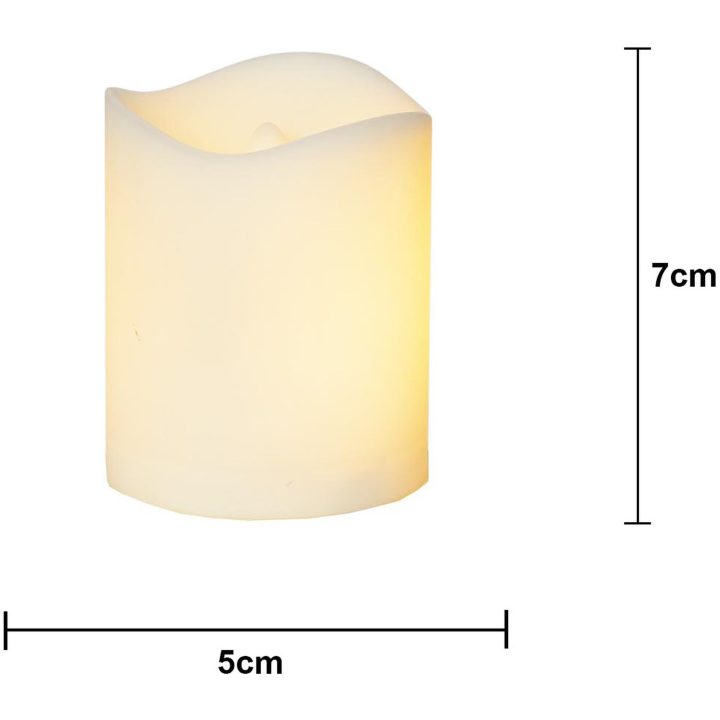 LED Gravlys Flame candle Hvid Star Trading – billede 10