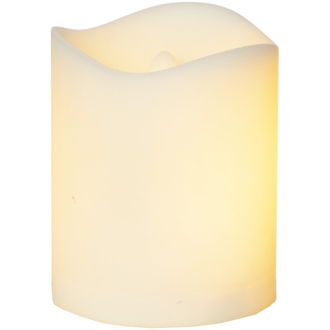 LED Gravlys Flame candle Hvid Star Trading