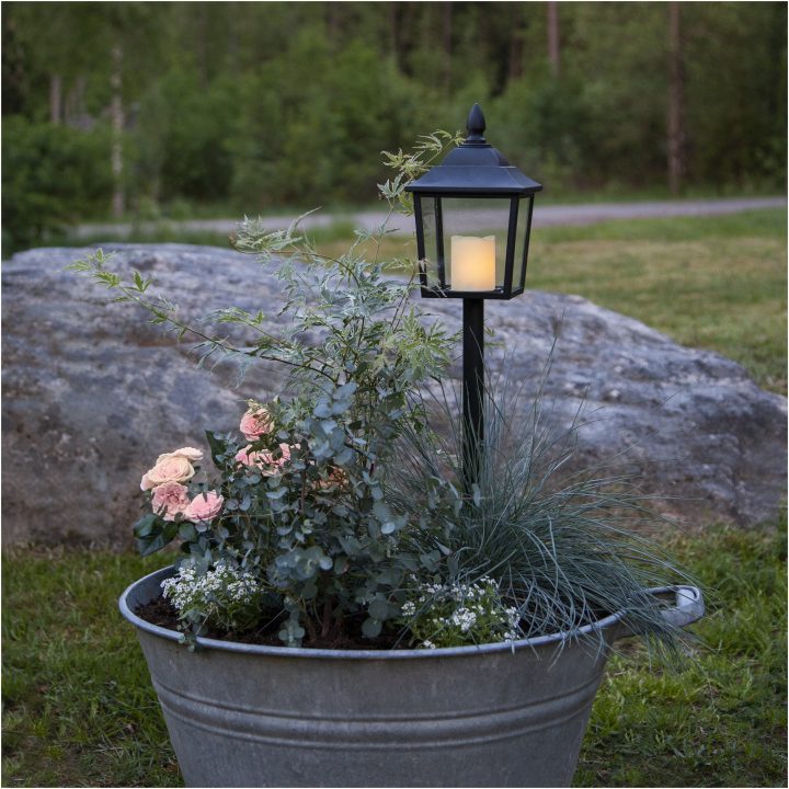 LED Gravlys Flame Lantern Sort Star Trading – billede 5