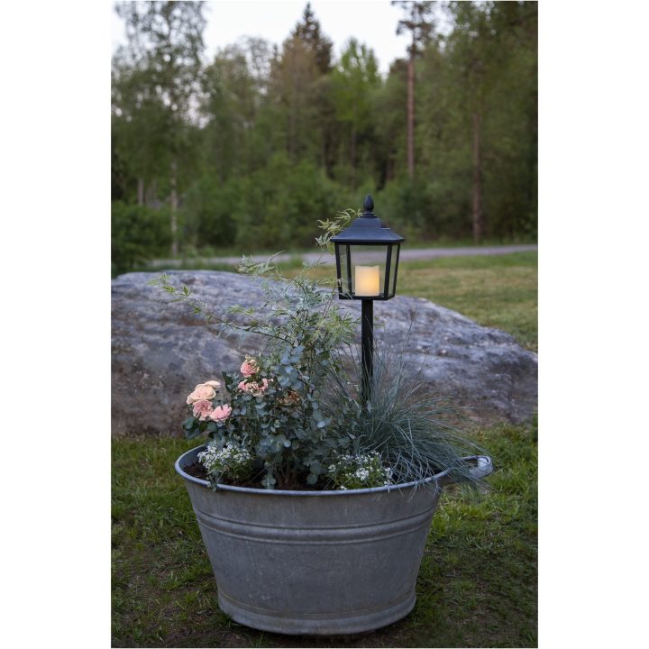 LED Gravlys Flame Lantern Sort Star Trading – billede 4