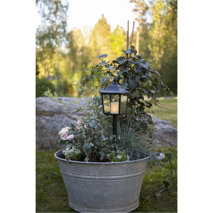 LED Gravlys Flame Lantern Sort Star Trading – billede 3