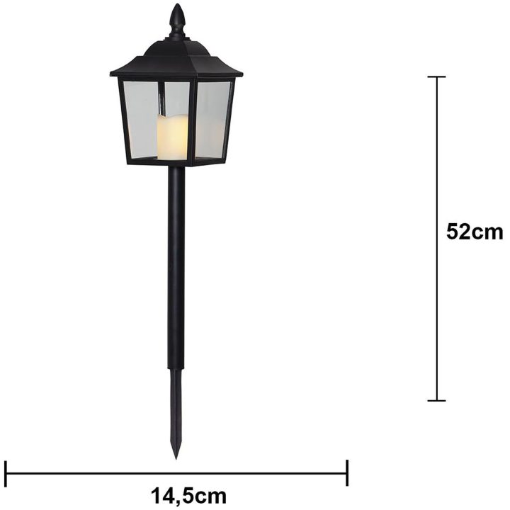 LED Gravlys Flame Lantern Sort Star Trading – billede 7