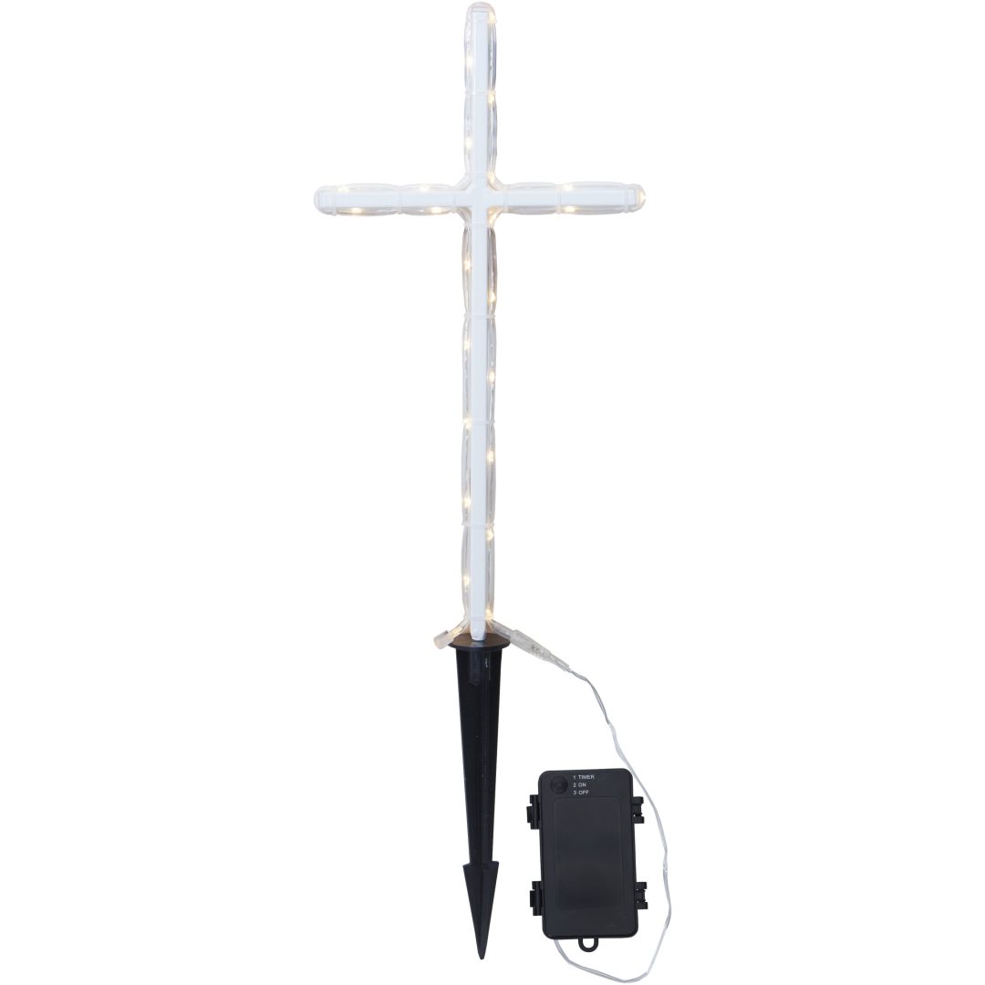 LED Gravlys GraveCross Hvid Star Trading – billede 6