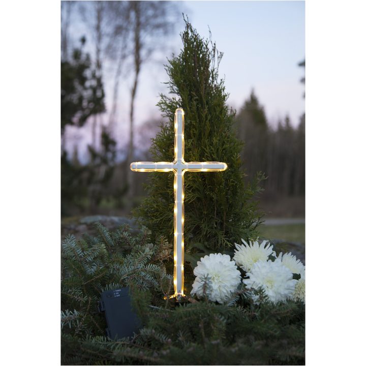 LED Gravlys GraveCross Hvid Star Trading – billede 3