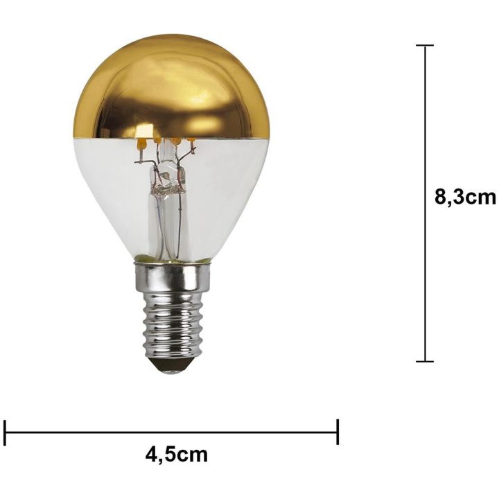 LED-lampa E14 Klot Top Coated Guld Star Trading – billede 2