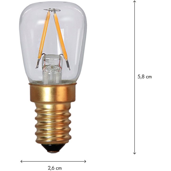 LED-lampa E14 Päronlampa Soft Glow Transparent Star Trading – billede 2
