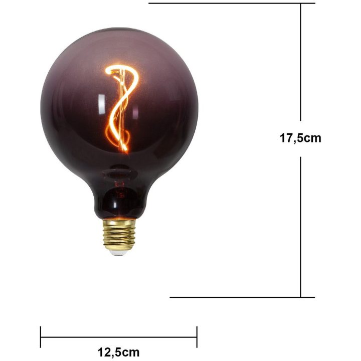 LED-lampa E27 G125 ColourMix Rosa Star Trading – billede 5