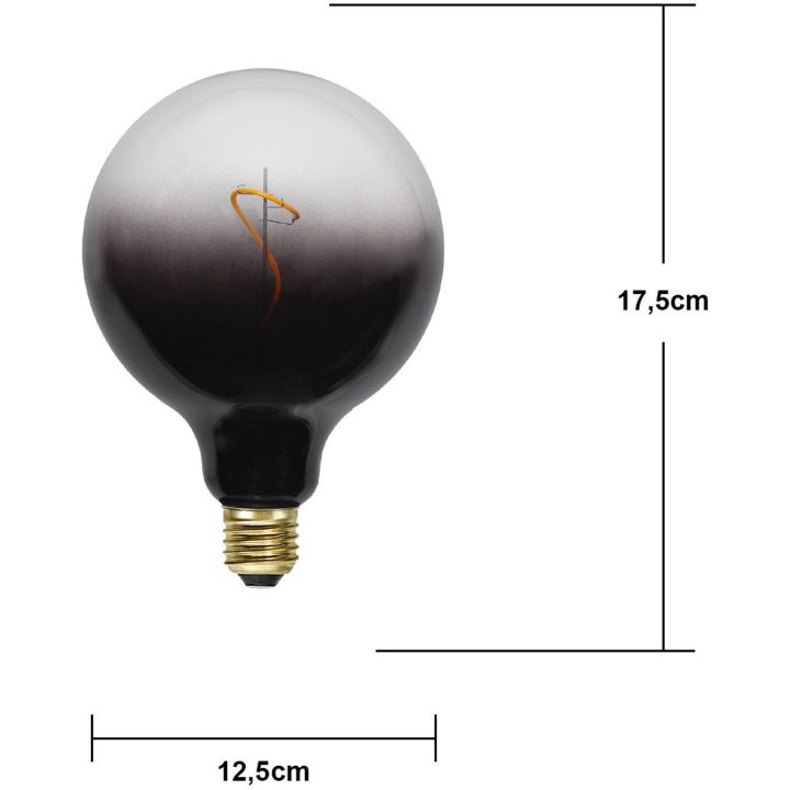 LED-lampa E27 G125 ColourMix Svart Star Trading – billede 6