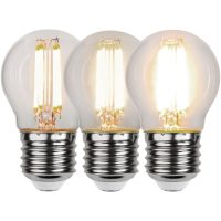 LED-lampa E27 Klot Clear 3-step memory Transparent Star Trading