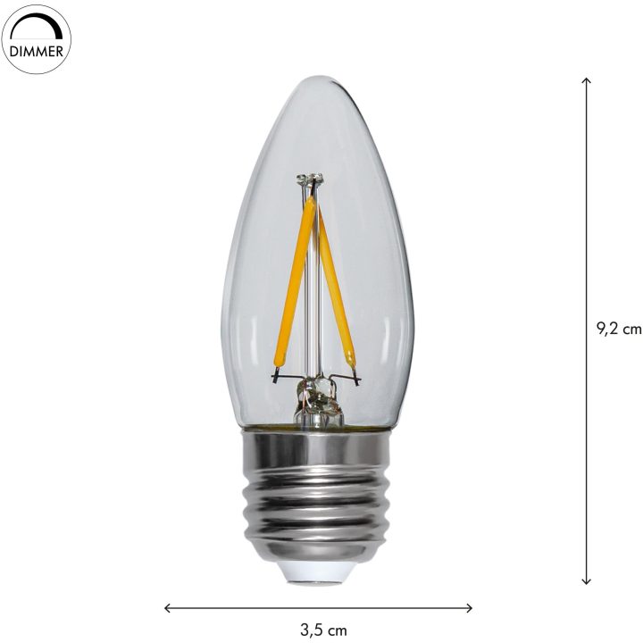 LED-lampa E27 Kron Clear Transparent Star Trading – billede 10