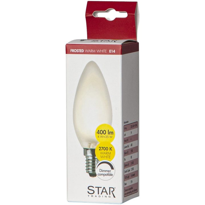 LED-pære E14 C35 Frosted Star Trading – billede 2