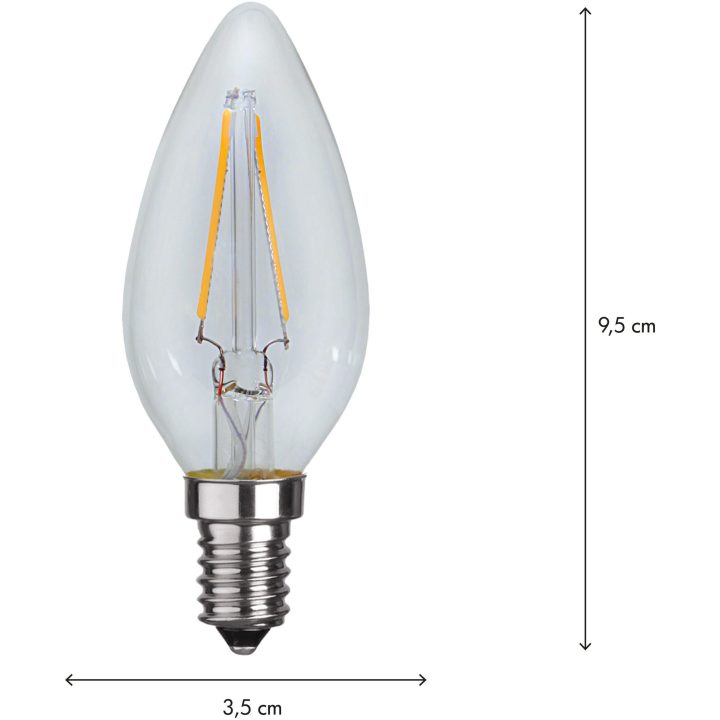 LED-pære E14 C35 Klar Star Trading – billede 3
