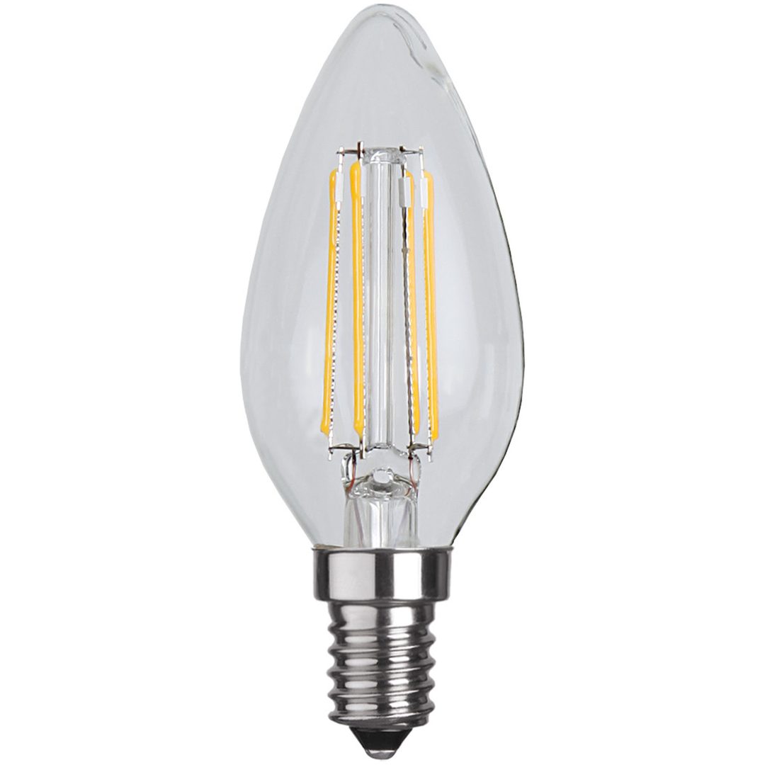 LED-pære E14 C35 Klar Transparent Star Trading – billede 7
