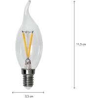 LED-pære E14 C35 Klar Transparent Star Trading