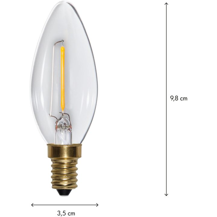 LED-pære E14 C35 Soft Glow Star Trading – billede 3