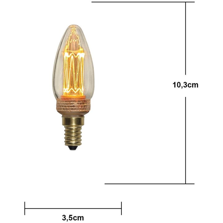 LED-pære E14 C37 New Generation Classic Star Trading – billede 6