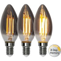 LED-pære E14 C37 Soft Glow Smoke 3-trins hukommelse STAR TRADING