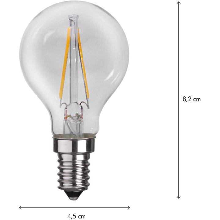 LED-pære E14 P45 Klar Transparent Star Trading – billede 3