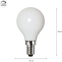 LED-pære E14 P45 Opaque Filament RA90 3-trins hukommelse Star Trading