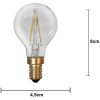 LED-pære E14 P45 Soft Glow Transparent Star Trading – miniature 3