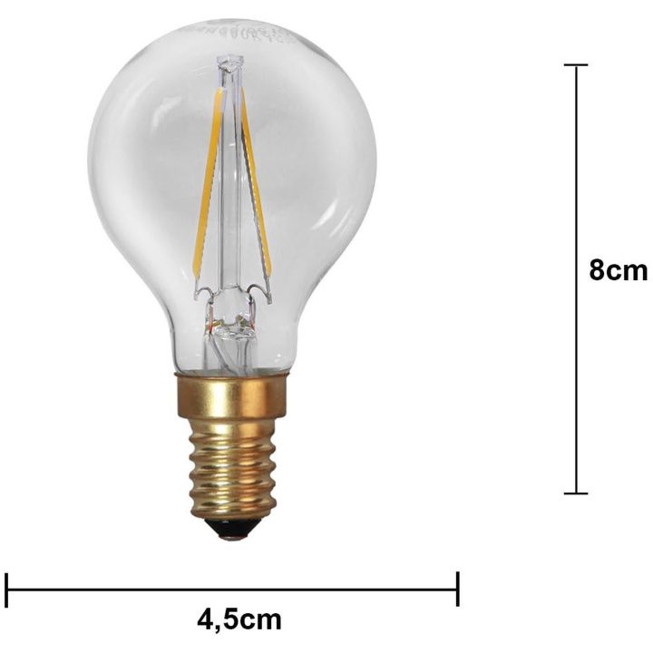 LED-pære E14 P45 Soft Glow Transparent Star Trading – billede 3