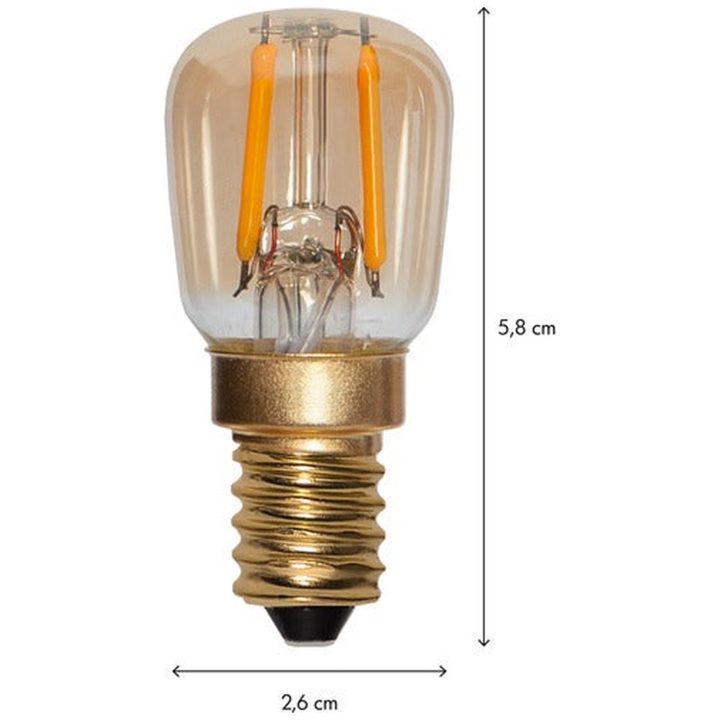 LED-pære E14 ST26 Decoled Amber Star Trading – billede 3