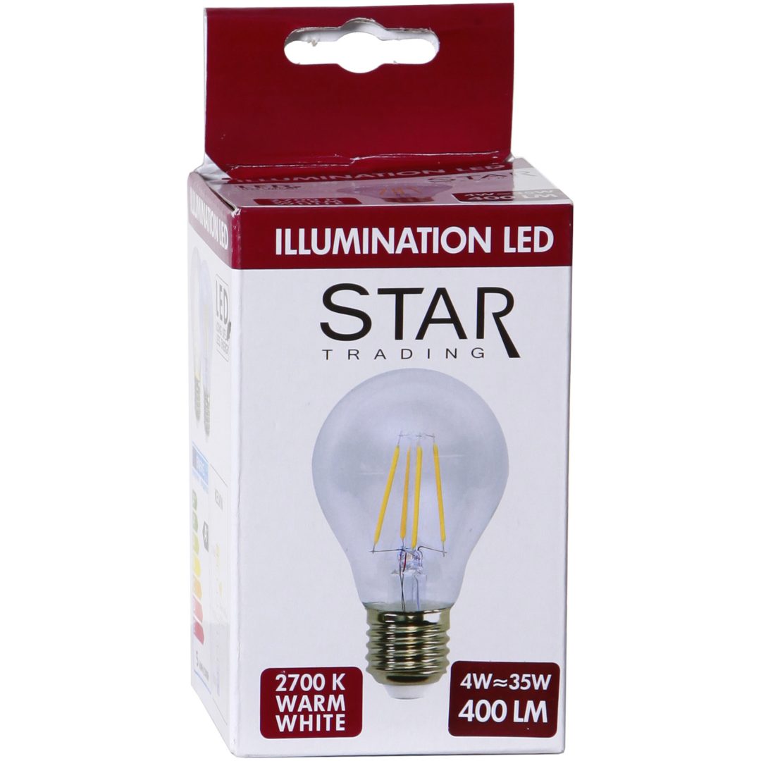 LED-pære E27 A60 Klar Transparent Star Trading – billede 11