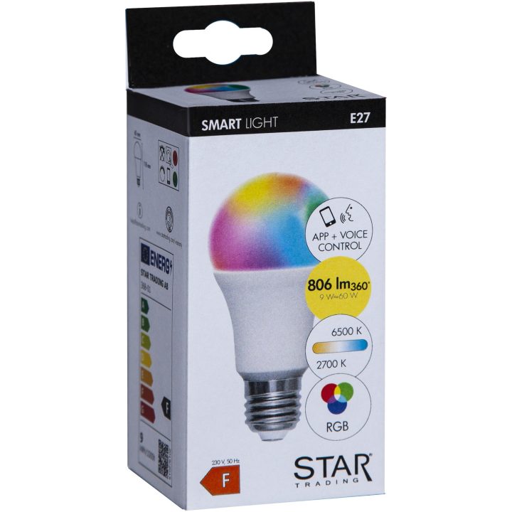 LED-pære E27 A60 Smart Bulb Hvid Star Trading – billede 4
