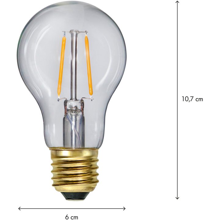 LED-pære E27 A60 Soft Glow Transparent Star Trading – billede 3