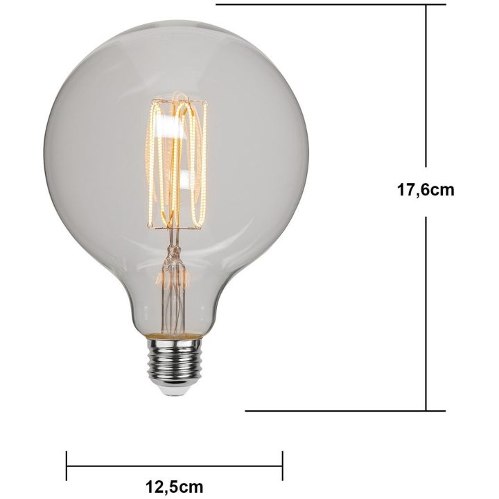LED-pære E27 G125 Decoled Grace Klar Star Trading – billede 3