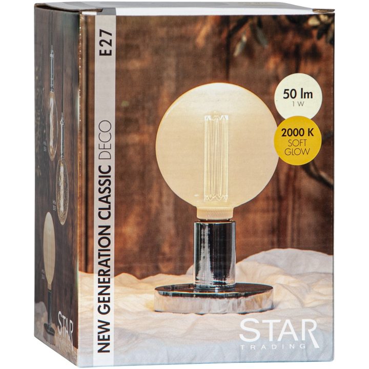 LED-pære E27 G125 Decoled New Generation Classic Hvid Star Trading – billede 4