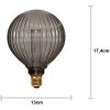 LED-pære E27 G125 Decoled New Generation Classic Sort Star Trading – miniature 8