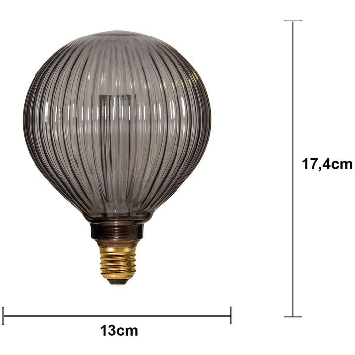 LED-pære E27 G125 Decoled New Generation Classic Sort Star Trading – billede 8