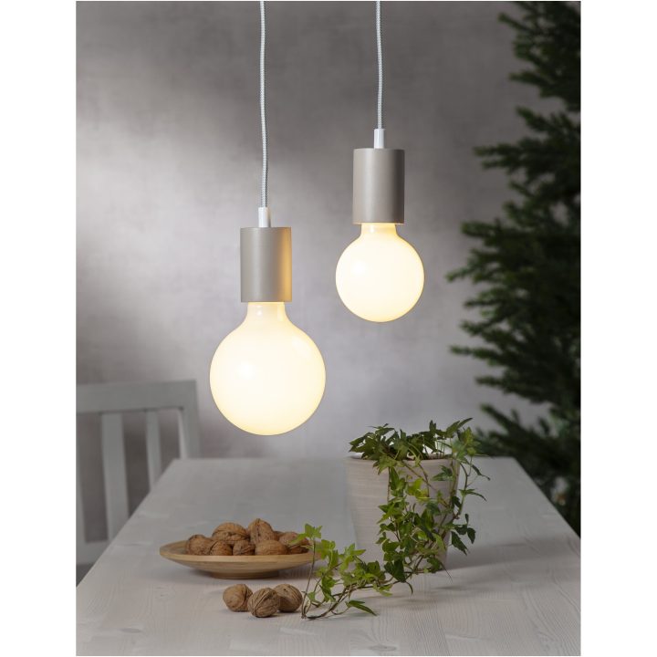 LED-pære E27 G125 Opaque Filament RA90 3-step Opal Star Trading – billede 2