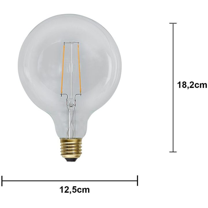 LED-pære E27 G125 Soft Glow Transparent Star Trading – billede 9