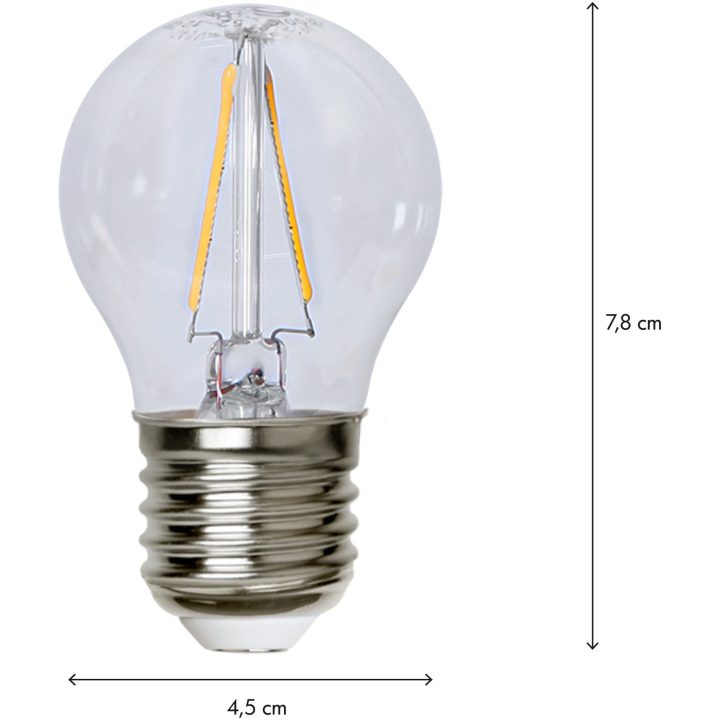 LED-pære E27 G45 Klar Transparent Star Trading – billede 4