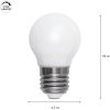 LED-pære E27 G45 Opaque Filament RA90 3-trins hukommelse Star Trading – miniature 7