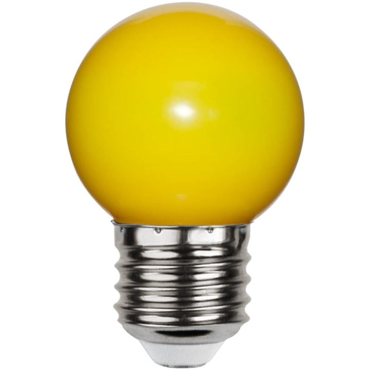 LED-pære E27 G45 Outdoor Lighting Gul Star Trading – billede 4