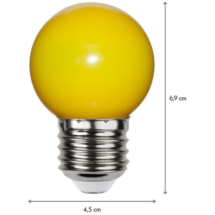 LED-pære E27 G45 Outdoor Lighting Gul Star Trading – billede 3