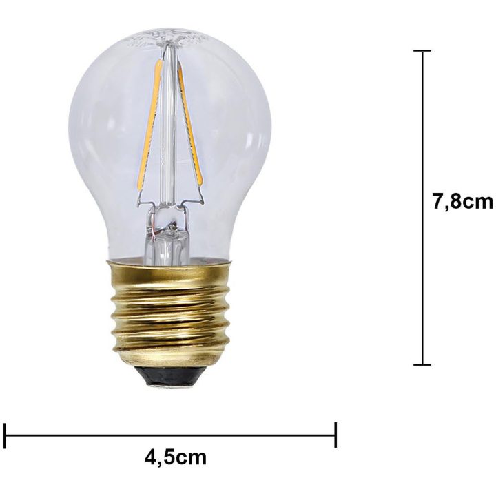 LED-pære E27 G45 Soft Glow Transparent Star Trading – billede 2